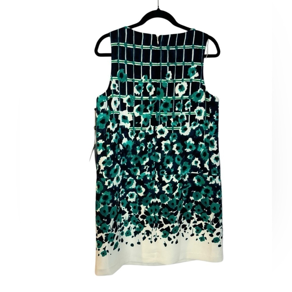 Adrianna Papell Business Sleeveless Printed Crepe Floral Shift Dress Size 10 - Picture 4 of 13